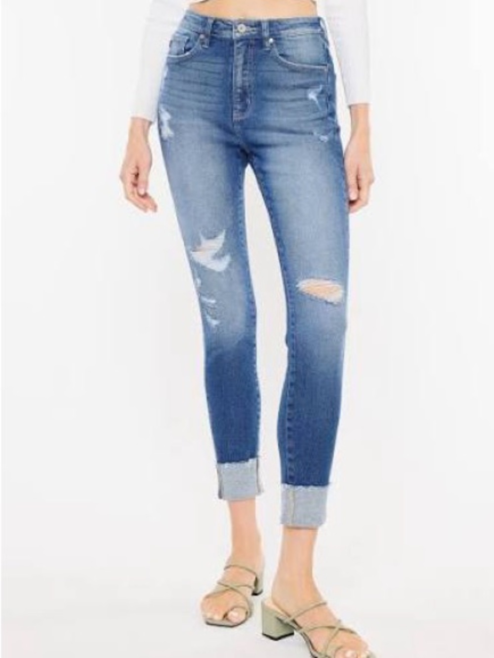 KanCan Exclusively for Maurices High Rise Skinny Jeans Distressed Size 28